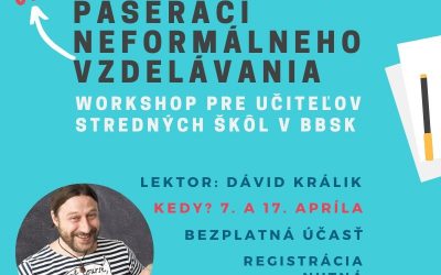 Online workshop Pašeráci neformálneho online vzdelávania s Dávidom Králikom